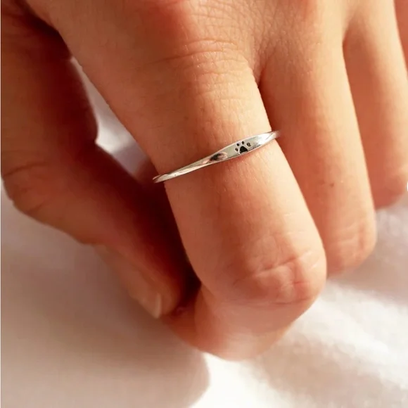 New 925 Irish Silver Paw Ring ! ❤️❤️CUTEST ever ! - Picture 5 of 9